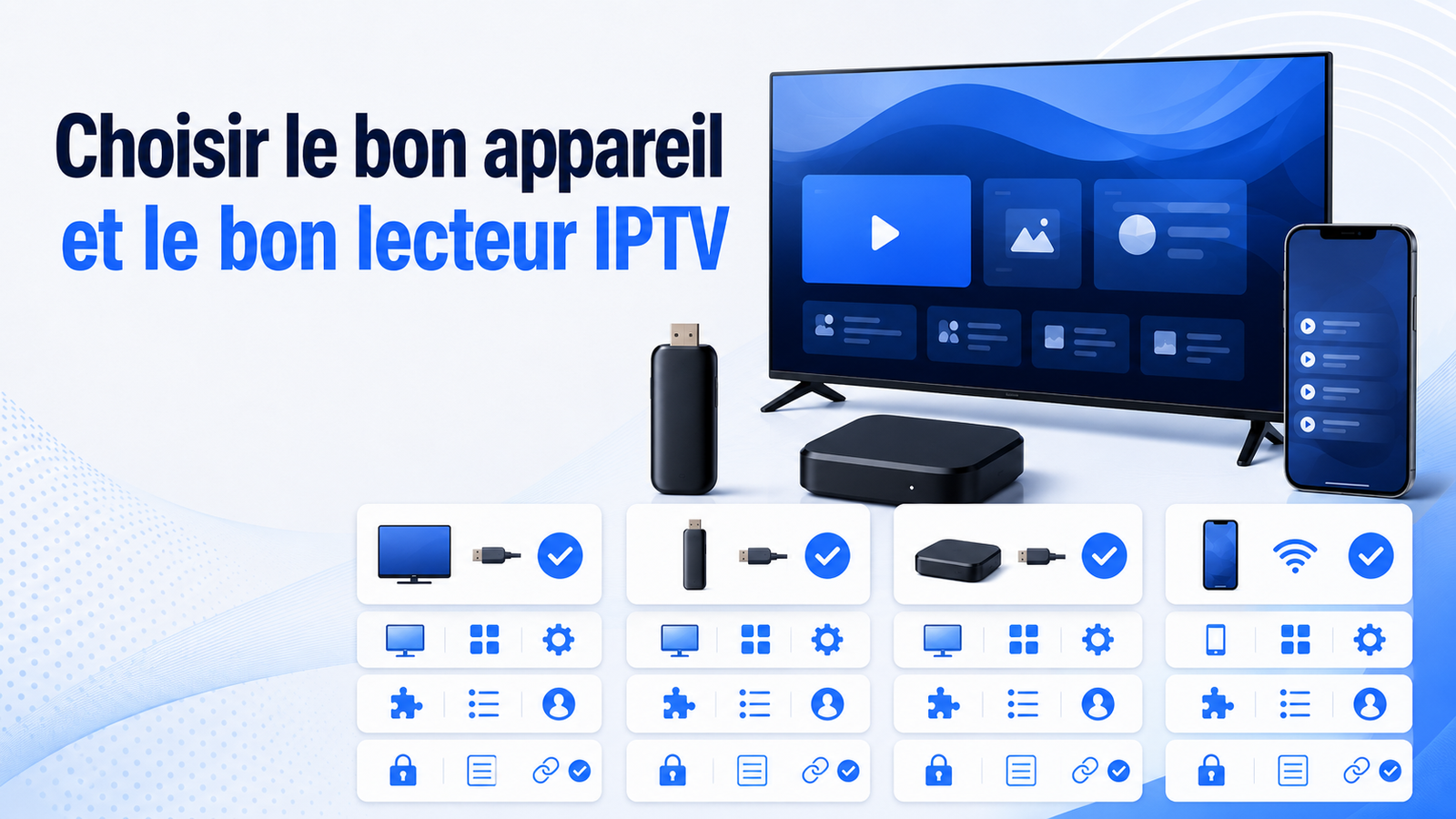 Choisir un appareil et un lecteur avant d’installer IPTV