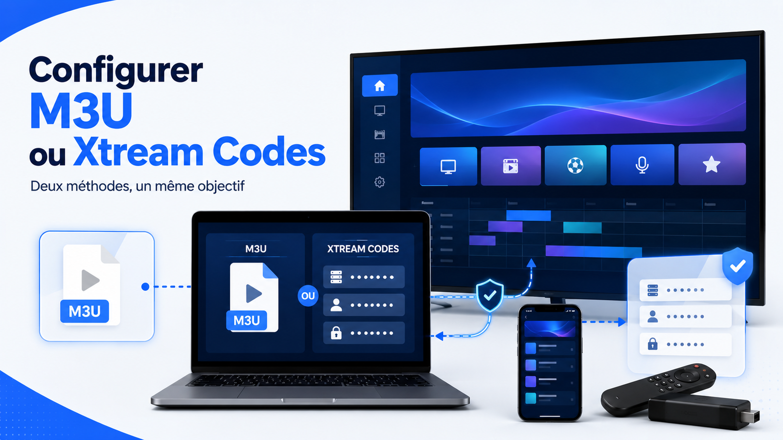 Configurer IPTV avec M3U ou Xtream Codes en toute sécurité