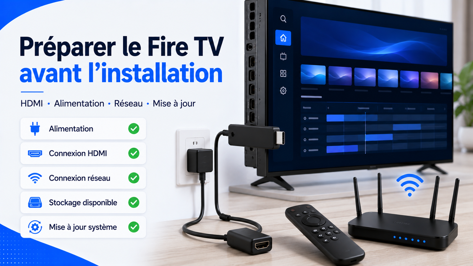 Préparer le Fire TV Stick avant l’installation IPTV