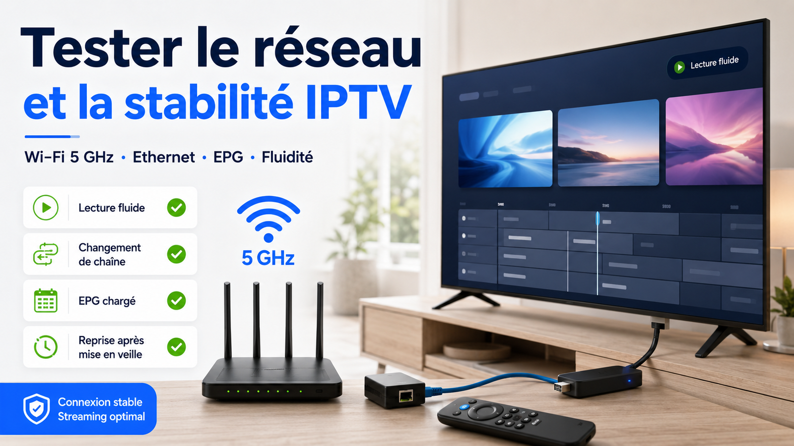 Tester le réseau et la stabilité IPTV Fire TV Stick